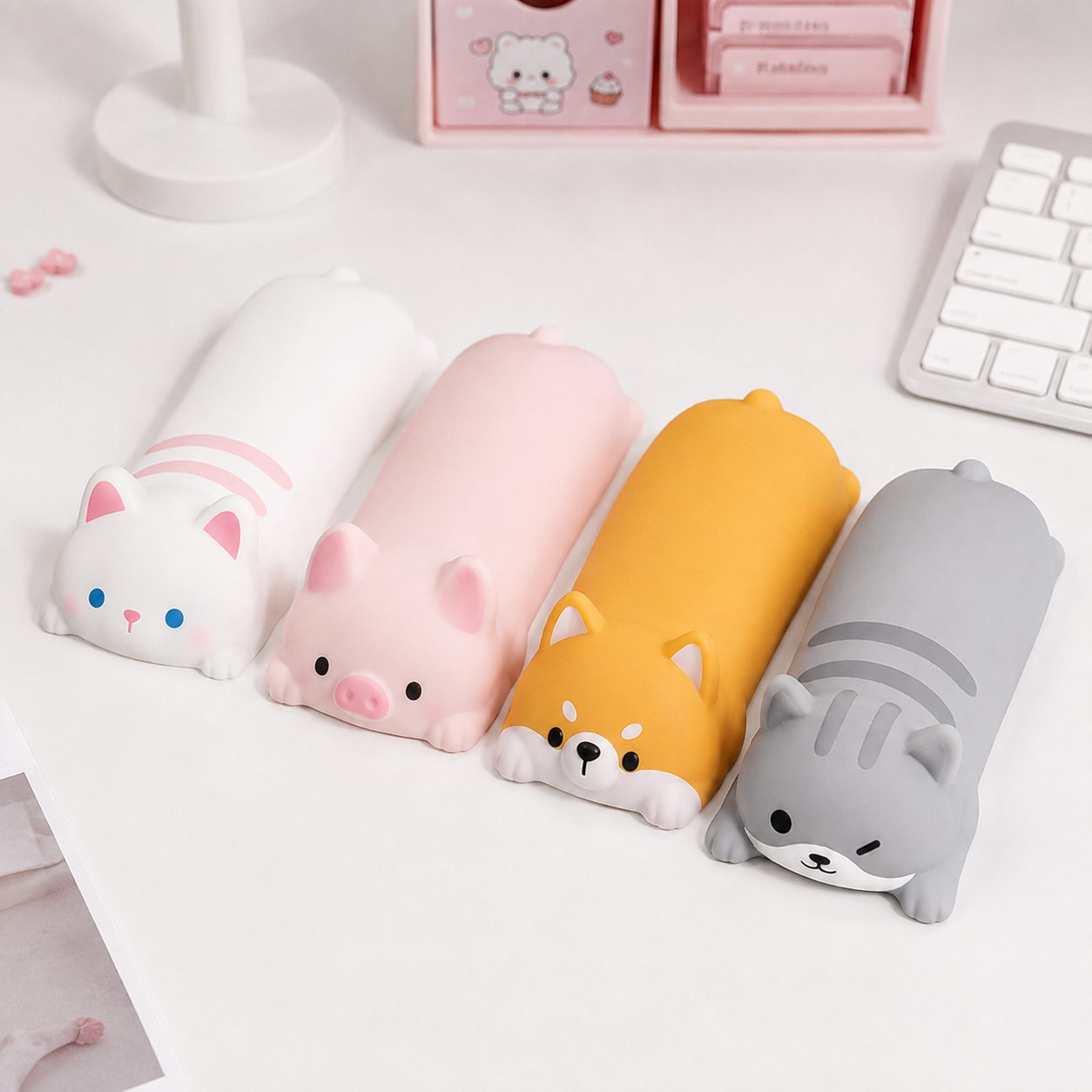 Kawaii Ergonomic Wrist Rest for Mouse & PC – Soft Desk Support
